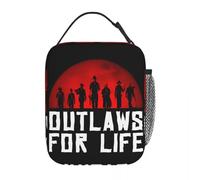 TFDGDGH Fuorilegge per La Vita Isolati Borse da Pranzo Portatile Red Dead Redemptions Contenitore Pasto Sacchetto Termico Tote Lunch Box Sacchetti per La Conservazione degli Alimenti