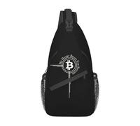 TFDGDGH Il Mio Cuore batte per Bitcoin Sling Crossbody Chest Bag Men Cryptocurrency BTC Blockchain Geek Zaino a Tracolla per Campeggio in Bicicletta
