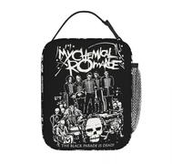 TFDGDGH Il Mio romanzo Chimico The Black Parade Borse per Il Pranzo Isolate Contenitore per pasti Termici Lunch Box Tote Borse per la conservazione degli Alimenti Viaggi Universitari