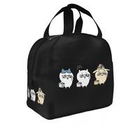 TFDGDGH Nerd Chiikawa And Friends Book Club Hachiware Usagi Sacchetto Termico Sacchetto Termico Contenitore per Il Pranzo Lunch Box Tote Bento Pouch