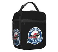 TFDGDGH RAF Spitfire Patch Royal Air Force Insulated Lunch Bag Portatile Supermarine Aereo da Guerra WW2 Pilota Aereo Termico Refrigeratore Termico