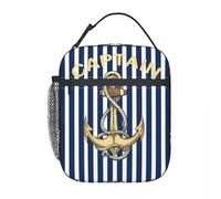 TFDGDGH Scatole per Il Pranzo Portatili Personalizzate Captain Anchor Dispositivo di Raffreddamento Termico Multifunzione per Marinai Pranzo Isolato per Alimenti Lavoro d'ufficio