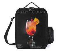 TFDGDGH Sesso sulla Spiaggia Cocktail Bolsa Termica Stampato Lunch Bag Vintage Kid's Lunch Box Isolamento Lunch Box Bag