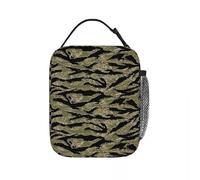 TFDGDGH Tiger Stripe Camouflage Military Camo Lunch Bags Insulated Lunch Tote Borsa Termica Portatile Borse da Picnic riutilizzabili per Il Lavoro Femminile