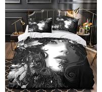 TFEDACVSS Ali d'uccello dorate Set Di Copripiumino Set di 3 Pezzi microfibra morbida stampa 3D con federe per cuscini con cerniera astratto copripiumino for ragazze e bambini King（220x240cm）