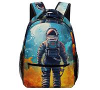 TFEDACVSS Astronaut in Space_2Backpack Multifunzione Zaino Adolescenti Scuola Media Elementare Per Escursioni Viaggio Campeggio ScuolaOne Size