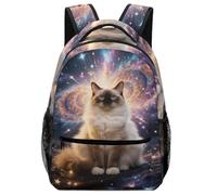 TFEDACVSS Sacré De BirmanieBackpack Multifunzione Zainoanimal Ragazzi Scuola Media Elementare Per Escursioni Viaggio Campeggio ScuolaOne Size