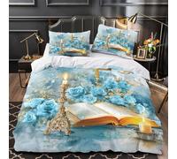 TFEDACVSS Simboli cristiani copripiumino 3 Pezzi morbida microfibra motivo 3D con cerniera con federe per cuscini acquerello religioso Set Di Copripiumino for ragazzi e adulti Single（135x200cm）