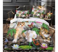 TFEDACVSS Simpatica arte di meduse Set Di Copripiumino Set di biancheria da letto morbida stampa 3D con federe per cuscini copripiumino for bambini e ragazze Double（200x200cm）