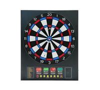 TFGXUE Bersaglio elettronico professionale, bersaglio con 12 freccette, 1 adattatore e 100 punte, montaggio a parete con 4 indicatori LED, set completo per 16 giocatori, 27 categorie di gioco