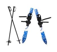 TFGXUE Pantaloni da sci | Snowblades con bastoni da sci | 68 x 6 cm Mini sci per 2-8 anni | Skiblades | Blu