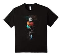 TFHsedftr3 The Spaceman's Trip Cosmic Planet Rainbow Graphic Men's T-Shirt Black S