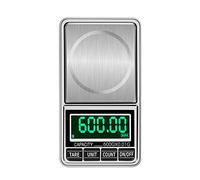 TFixol Bilancia digitale portatile per gioielli in oro Bilancia digitale tascabile Bilancia elettronica accurata professionale di precisione 600g/0.01g DH-938C Argento Il peso dell'articolo non supera