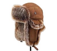 TFixol Cappello in camoscio e Cotone Composito per Uomini con Design Antivento protettore Auricolare Termico Essenziale l Inverno Realizzato Intreccio di Corda