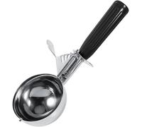 TFixol Cuchara de helado, cuchara de helado de o idable Cuchara de fruta Cuchara de helado Cuchara de helado práctica con mango de plástico Herramienta de cocina (4.7CM ) Nero 4,7 cm