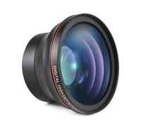 TFixol Kit di obiettivi per fotocamera da 58 mm con obiettivo grandangolare 0,43X + obiettivo ro in lega di alluminio per fotocamera DSLR EOS 70D/77D/80D/1100D/700D/650D/600D/550D/300D/100D e Rebel