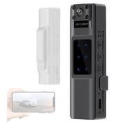 TFixol Macchina fotografica di azione ad alta chiara macchina fotografica portatile Lar con modulo WiFi Videocamera di dimensioni compatte con clip di visione notturna della macchina fotografica nera