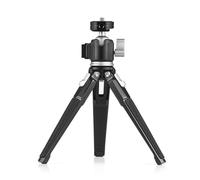 TFixol Multi ional Treppiede Desktop Treppiede Stand Lega di Alluminio Rotabile a 360 ° con Cold Shoe Mou Carico Max.3kg per Vlog L ing Video Nero