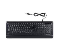 TFixol Tastiera cablata retroilluminata Pri grande fronte USB