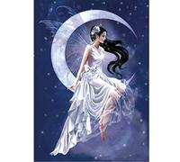 TFjXB DIY Pittura Diamante Kit,Painting by Numbers,Diamond Painting Kit Completo,Pittura Diamante 5d Fai da Te Ricamo Punto Croce dotz,Pittura Decorativa di Fata Farfalla al Chiaro di Luna