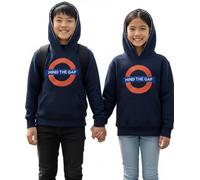 TFLTM129K - Felpa con Cappuccio per Bambini, con Scritta in Inglese Mind The Gap, Colore: Blu Navy Marina Militare 3-4 Anni