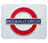 TFLTM3108 - Targa in metallo con licenza Piccadilly Circus RoundelTM