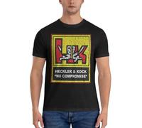 tfrewerAERTH Heckler-Koch-No-Compromise-Pirate-Calico-Jack-Swords-Yellow-Badge-T-Shirt-Heckler-Koch