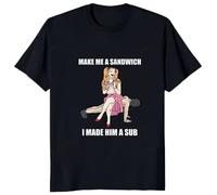 TFRwtf33R I Made Him A Sub Submissive Male Slave Dominatrix T Shirt Black L