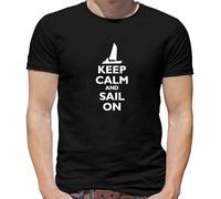 TFRwtf33R Keep Calm And Sail On t Shirt Black L