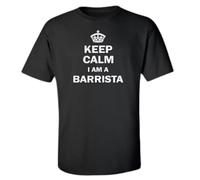 TFRwtf33R Keep Calm Im A Barista T-Shirt Black S