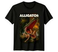 TFRwtf33R The Great Alligator (1979) Movie Poster Inspired T-Shirt Retro 80s Tee Black XL
