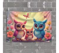 TFSW Arazzo decorativo per la casa, con angelo che guida un bambino attraverso il bosco, decorazione per la stanza, arazzo da parete (100 x 150 cm)