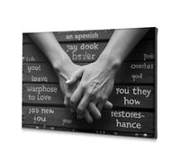 TFSW Decorazioni da parete Restauro dell'amore e della speranza su tela decorativa con piatti decorativi pasquali (40 x 60 cm)