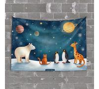 TFSW Divertente decorazione per la casa, rana nel paese delle meraviglie invernale con carota, decorazione per grotta degli uomini (100 x 150 cm)