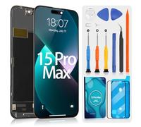 TFT per iPhone 15 Pro Max Schermo LCD per iPhone 15Pro Max A2849 A3105 A3108 A3106 LCD Display Touch Screen Digitizer Assembly con Riparazione Kit (nero, 6.7")