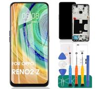 TFT per Oppo K3 / Reno2 Z / Reno2 F/Realme X LCD Display Screen Sostituzione Touch Digitizer Assembly Kit di Riparazione con Telaio (Nero, Senza riconoscimento delle Impronte digitali)