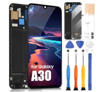 TFT per Samsung Galaxy A30 Schermo LCD per Galaxy A30 A305F A305G A3050 A305N Touch Screen Digitizer Assembly con Riparazione Kit (nero con cornice, Not per Galaxy A03 / A03s)