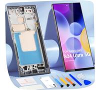 TFT Schermo per Samsung Galaxy S24 Ultra LCD per Galaxy S24 Ultra 5G SM-S928U SM-S928W Touch Screen Digitizer Assembly Riparazione Kit (Nero con Telaio, Not Support Impronte Digitali, US Version)