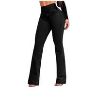 TFXXDUM Vaqueros Mujer, Pantalones Vaqueros De Talle Alto para Mujer, con Botones En La Parte Delantera, Ideales para El Uso Diario.