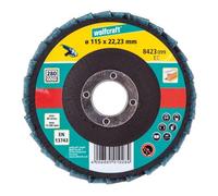 (TG. ø 115 mm) Wolfcraft 8423099 Disco Abrasivo a Lamelle con Feltro/Panno, ø