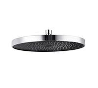 (TG. Ø 26 cm) WENKO Soffione Doccia Softwater Cromo/Nero, Universale con 416 Ug