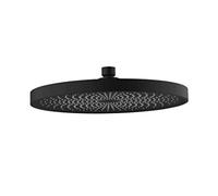 (TG. Ø 26 cm) WENKO Soffione Doccia Softwater Nero Opaco Universale con 416 uge