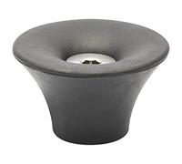 WAGNER Fermaporta a pavimento e muro da avvitare OUTDOOR CONE - Diametro Ø 50 x 30 mm I Fermaporta di design in gomma piena con vite in acciaio inossidabile per esterni - 15520211
