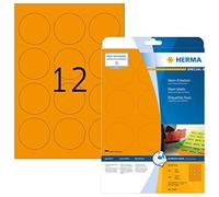 (TG. Ø 60 mm redondo) Herma Labels luminous orange ø 60 SuperPrint 300 pcs. -
