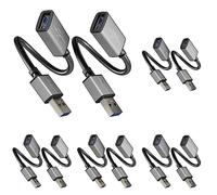 (TG. 0.15m x 2 (Confezione da 5)) KabelDirekt Cavo di prolunga USB A 3.0 - 0,1