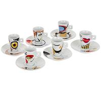 (TG. 0.1x5x6.7 cm) Zeller 26505 Set Tazzine da Caffè "Faces", Porcellana, Multi