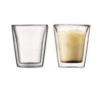 (TG. 0,2 l (6 oz)) Bodum canteen: set 2 bicchieri, doppia parete, 0.2 l - NUOVO