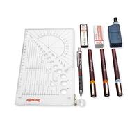 (TG. 0.20 mm, 0.40 mm, 0.60 mm) Rotring Isograph Penna Set 4 x Penne Tecniche +