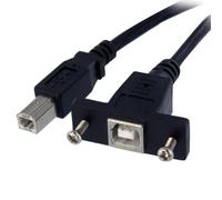 (TG. 0.3 m) StarTech.com USBPNLBFBM1 Cavo Pannello USB da B a B, F/M, 0.3 m, Ner