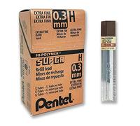 (TG. 0.3mm Refill Leads) Pentel-Mine di ricambio, tratto: 0,3 mm, confezione da